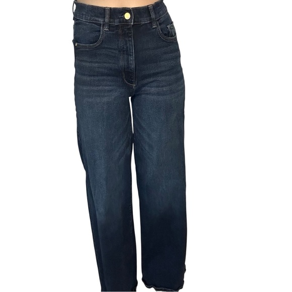 DL1961 Hepburn Wide Leg High Rise 32” Jeans Cotton Mediterranean Blue Size 27 - Picture 8 of 8